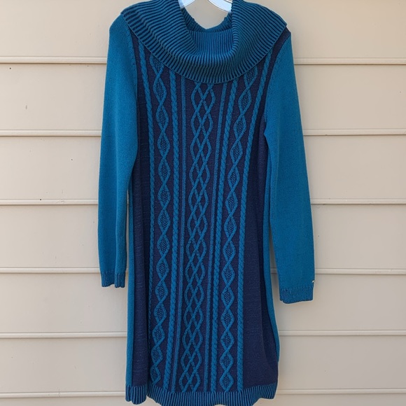 Tommy Hilfiger Blue Sweater Dress, Large - Picture 5 of 13